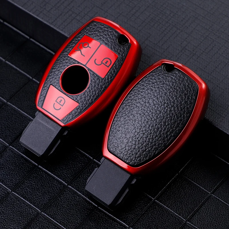 Shell Fob For Mercedes Benz A C E S Class GLS GLA GLK GLC CLS CLA W204 W221 W212 W205 W176 W463 TPU Car Smart Key Case Cover
