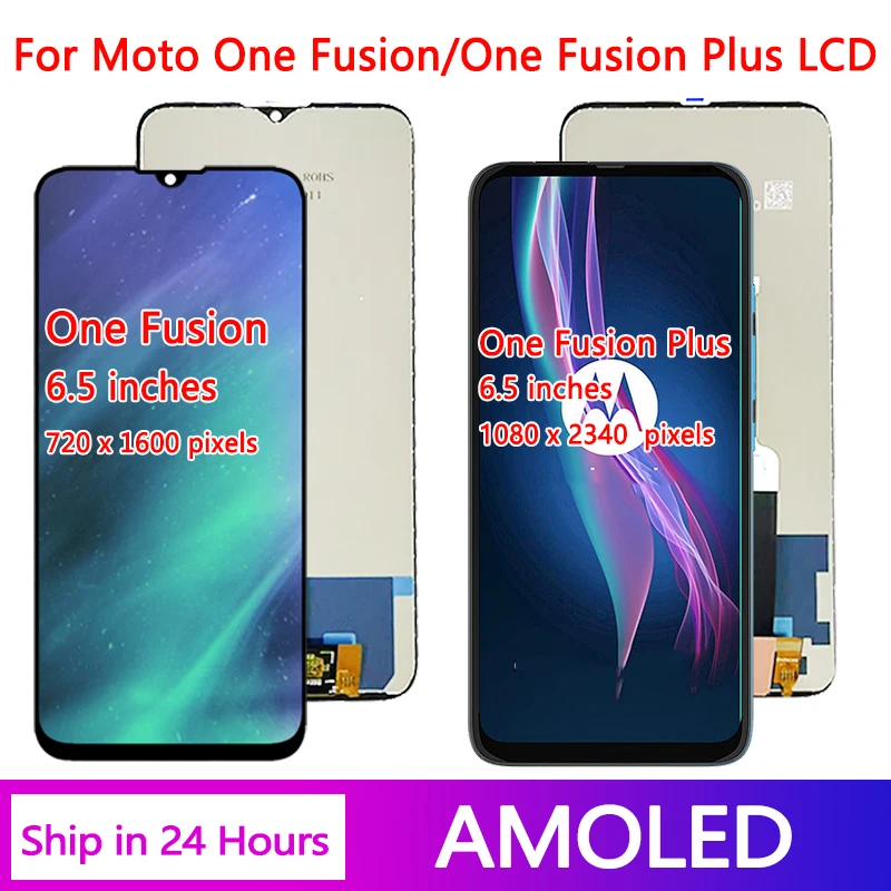 Nowy zestaw digitizera z ekranem dotykowym Motorola jeden Fusion XT2073-2 ekran dotykowy LCD dla Moto One Fusion + OneFusion Plus PAKF0002IN