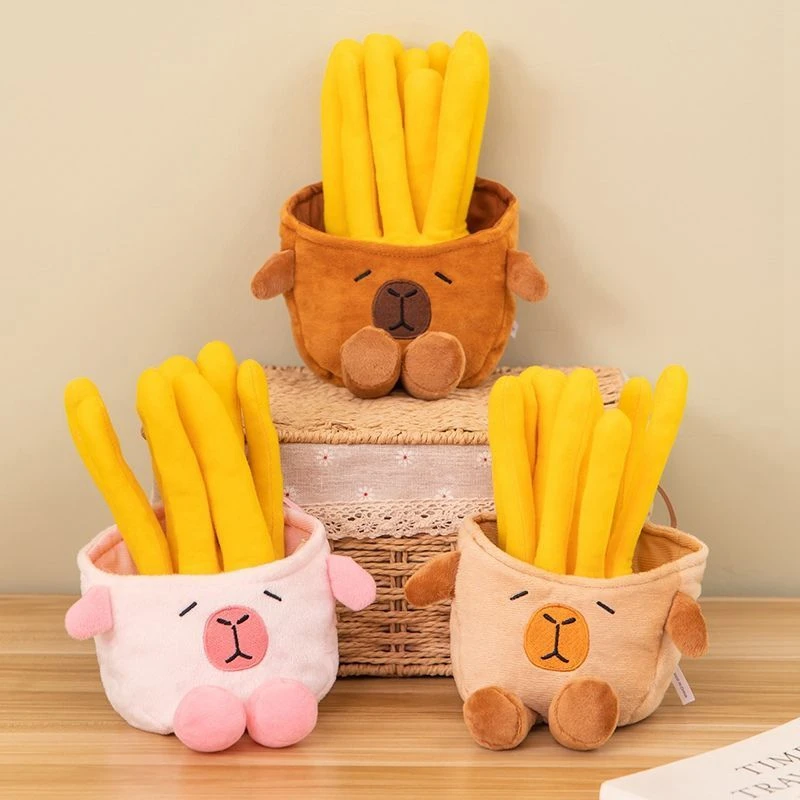 

Creative Water Guinea Pig Fries Plush Toy Cute Pickup Truck Desktop Decorative Item Fries Doll Birthday and Christmas Gift