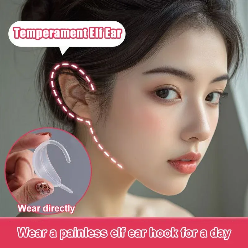 

1/2 Pairs/Box Invisible Elf Ear Clips Painless Wearable Ear Support Transparent Ear Fixing Clamps Fantasy Costume Accessories