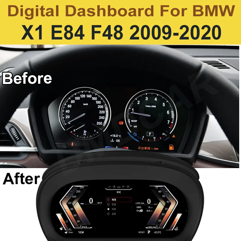 

For BMW X1 X2 F48 F49 F39 2016-2022 Car LCD Digital Dashboard Panel Instrument Cluster Speedometer Virtual Cockpit