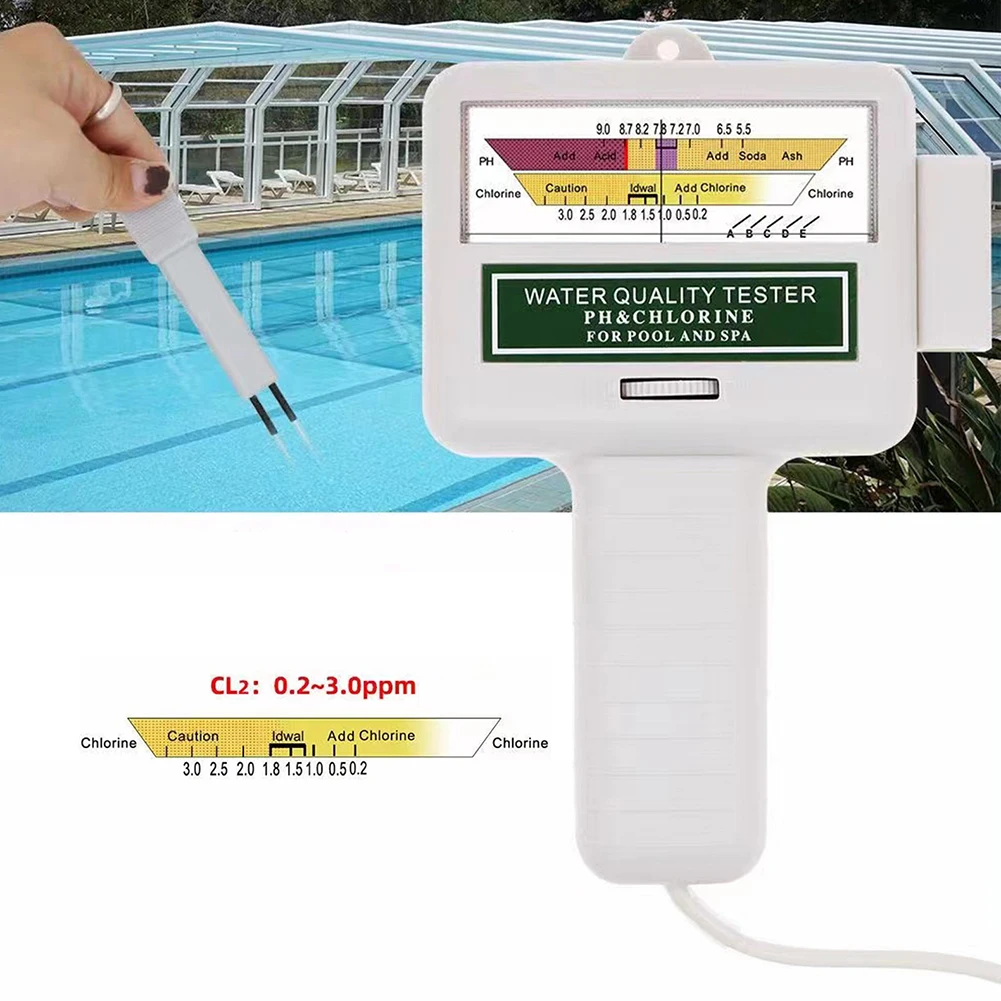 

Water Quality Tester For PH Chlorine Portable Lightweight Testing Device For Swimming Pool