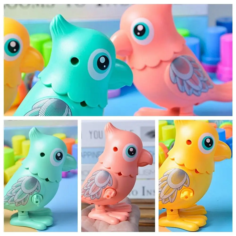 Animal Parrot Wind Up Toy Lovely Plastic Cartoon Classic Toy Chain Clockwork Toy Parent-child