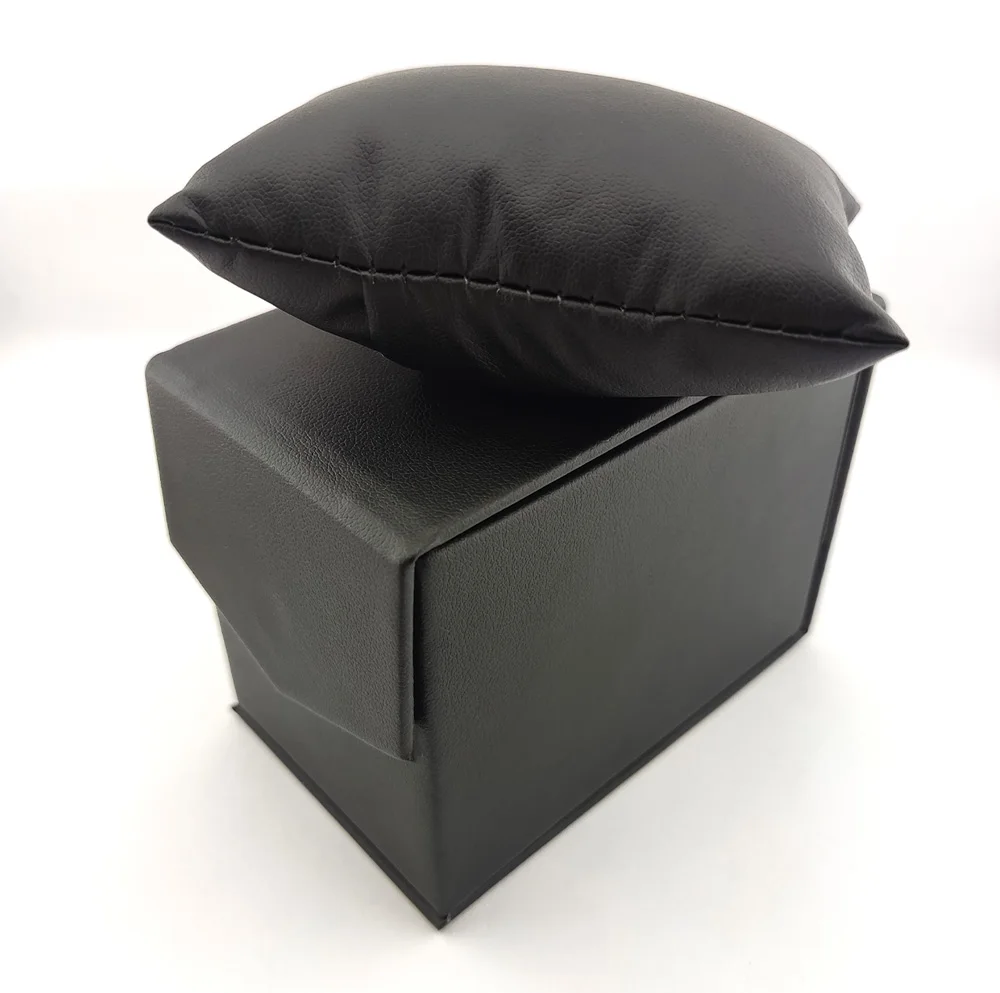 Высококачественные черные одиночные часы, Подарочная коробка с подушкой, наручные часы из искусственной кожи, Дисплей Чехол Органайзер для мужских часов