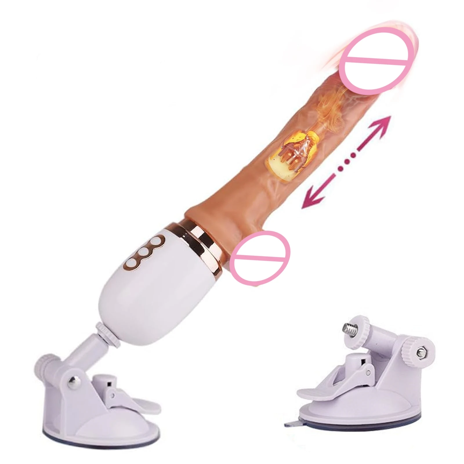 Fully automatic simulation penis electrically extendable and vibrating female remote control gun device for adults