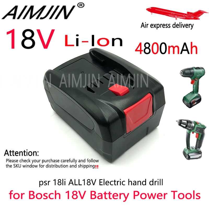 

1Units New 18V 4.8Ah Replacement Lithium-Ion Battery Pack for Power4All PBA 18V for Bosch 18V Home And Garden Tools