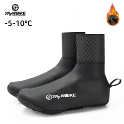 Ykywbike Cycling Shoe Covers Neoprene Waterproof,Winter Thermal Warm Full Bicycle Overshoes for Men Women Road Mountain Bike Boo