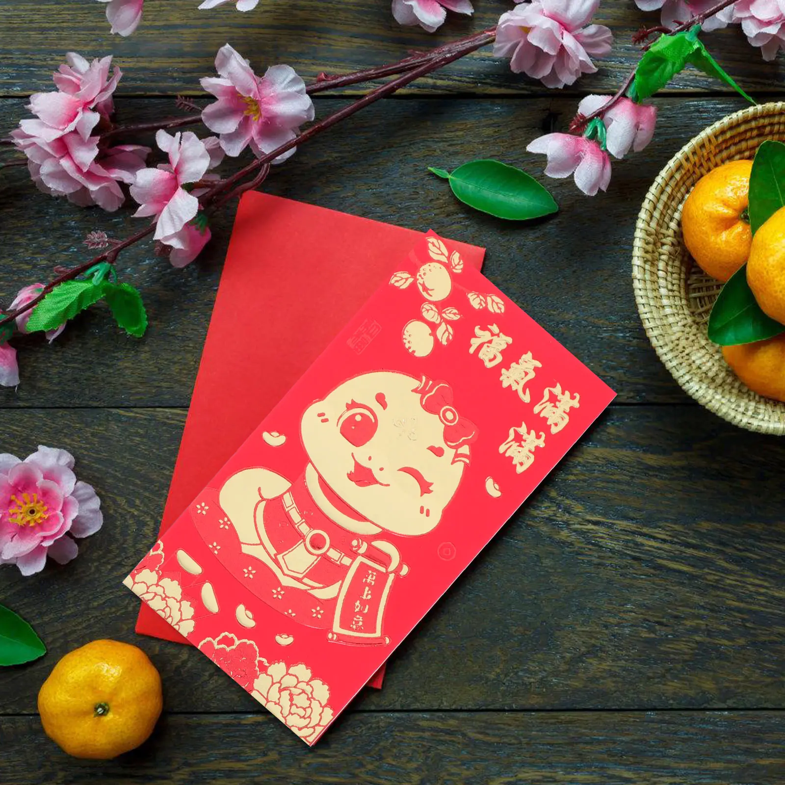 

36 Pcs Snake Year Red Envelopes 2025 Spring Festival Large Size Prosperity Printing Practical Paper Anti Wear Thick Design Red