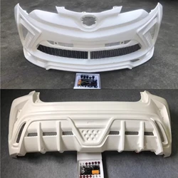 Unpainted Front Rear Bumper with Lamp for Toyota IZOA CHR Modified New Style Body Kit Surround Car Accessories