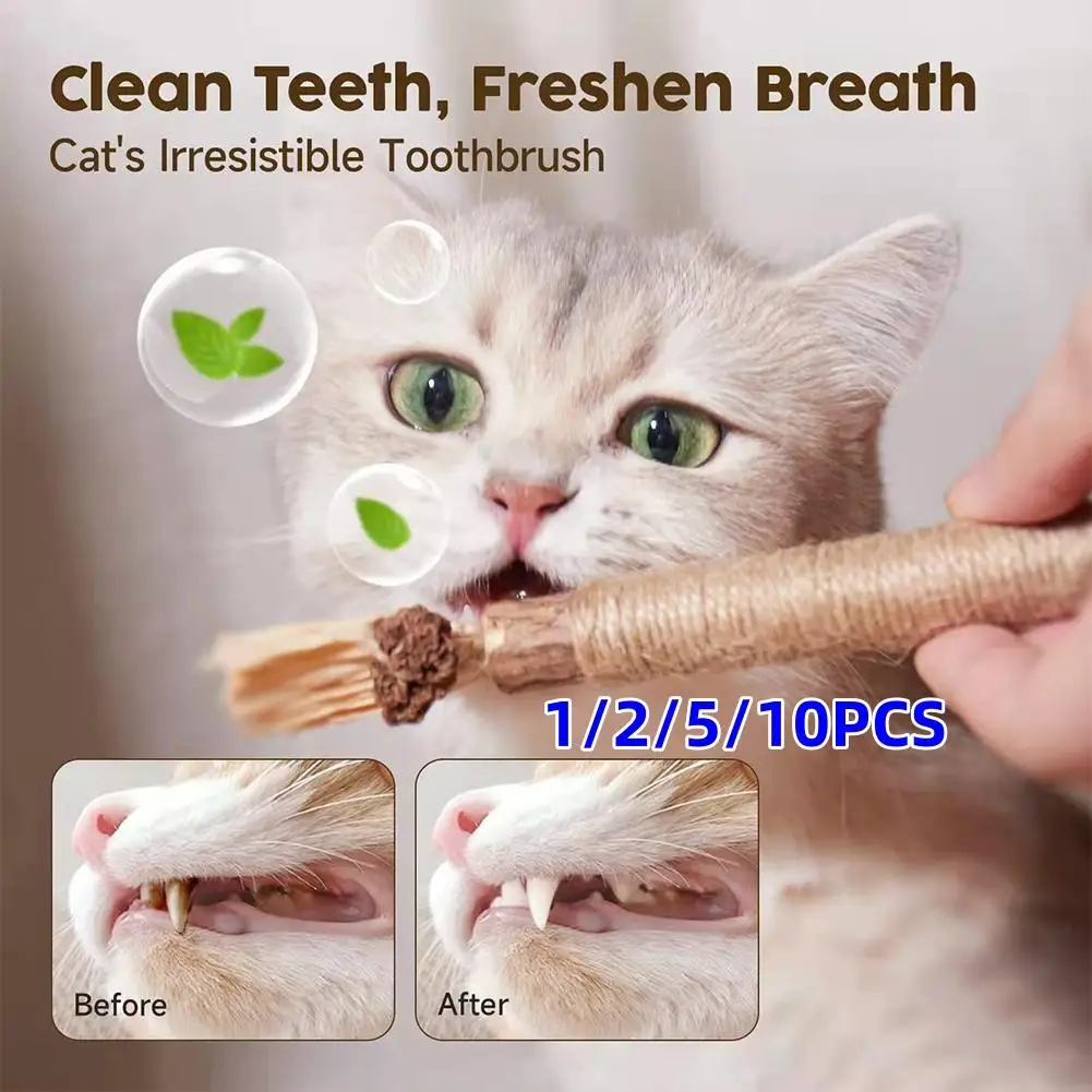 1/2/5/10pcs Toys Silvervine Chew Stick Natural Stuff Cleaning Mint Stick Accessories Teaser Supplies Pet Teeth Toy