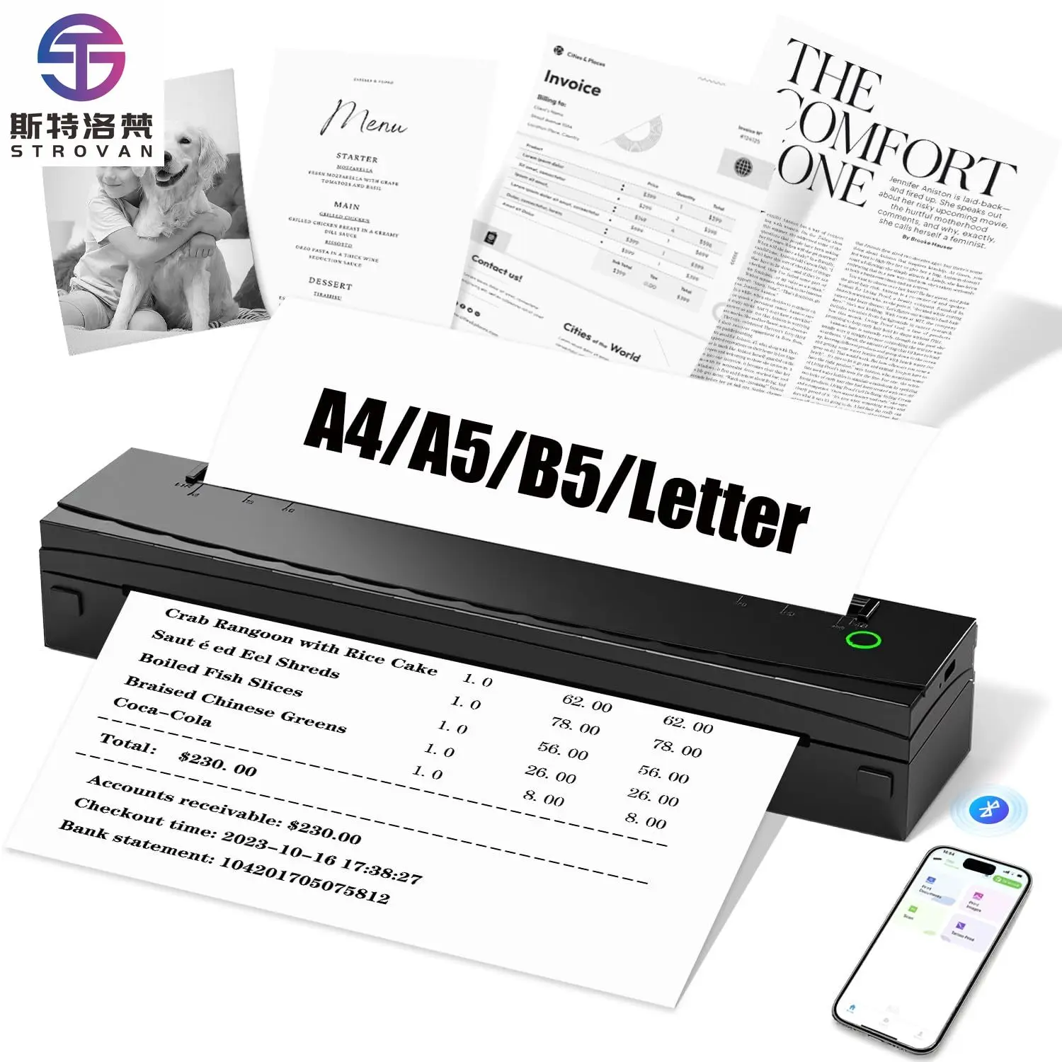 

Thermal Transfer Printer D80 Mini for for Portable 2600mAh Battery 203dpi Resolution Thermal Paper Office Tattoo