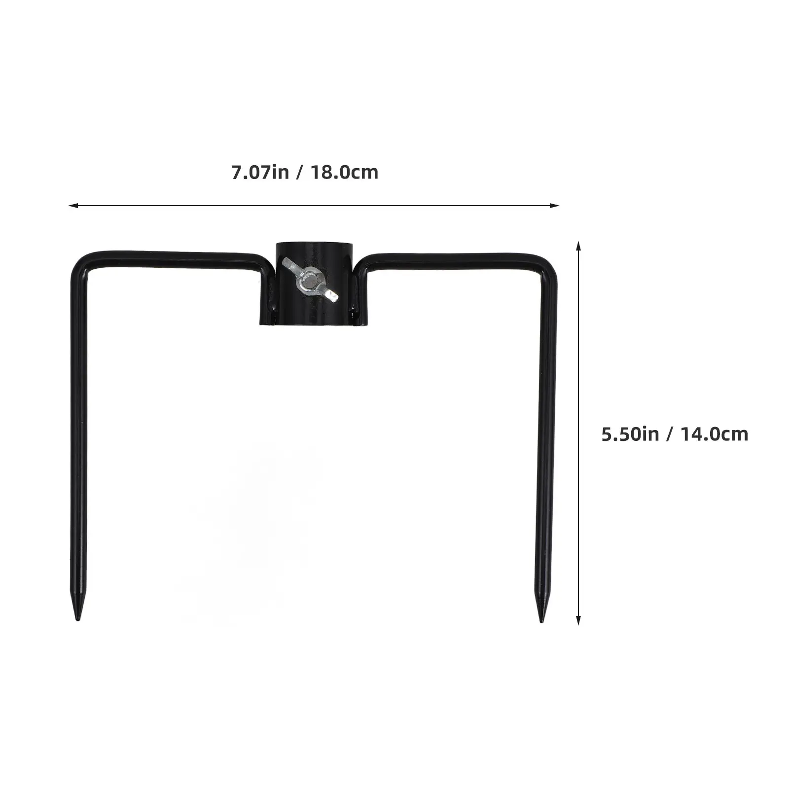 Outdoor Iron Umbrella Stake Sturdy Ground Spike Flag Pole Holder Shepherd Hook Base Garden Flag Stand Beach Umbrella Anchor