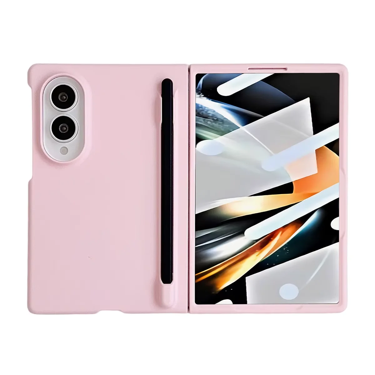 Etui o przyjemnym w dotyku wykończeniu do Samsung Galaxy Z Fold 8, szerokie etui ochronne z przednią folią, miejscem na rysik, tylna osłona na telefon komórkowy. — zdjęcie produktu 7