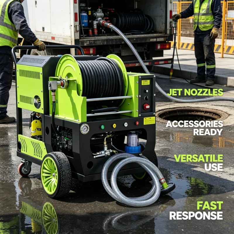 Plumbing Snake Drain - High Pressure Pipe Jetting Machine Compact