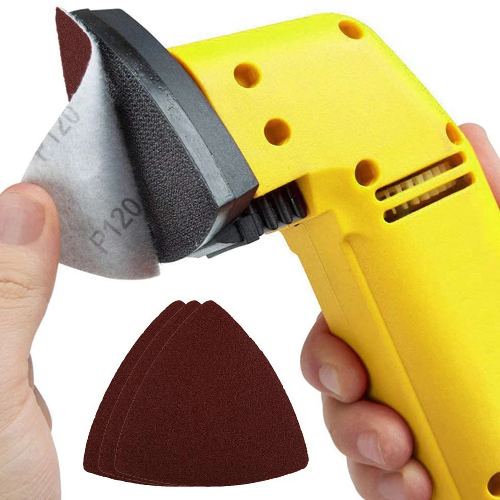 VIBRATITE 133PCS oscillating Tool Sanding Pads kit 125sandpaper 2 Triangular Sanding Pads and 6 Triangular Scrubbing Pads