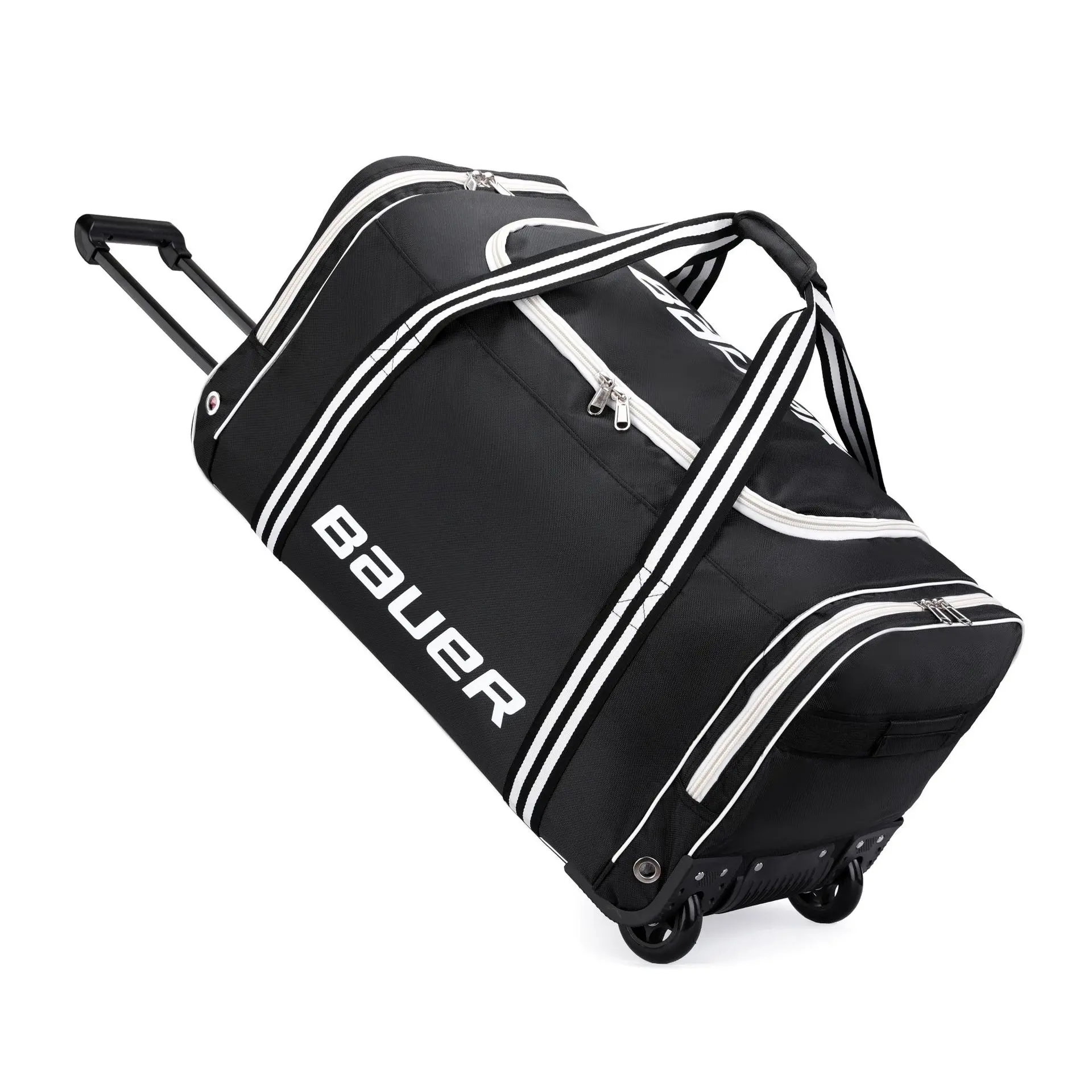

75L Foldable Oxford Wheeled Travel Bag, Expandable Rolling Duffle Bag, Large Capacity Portable Luggage for Men Moving