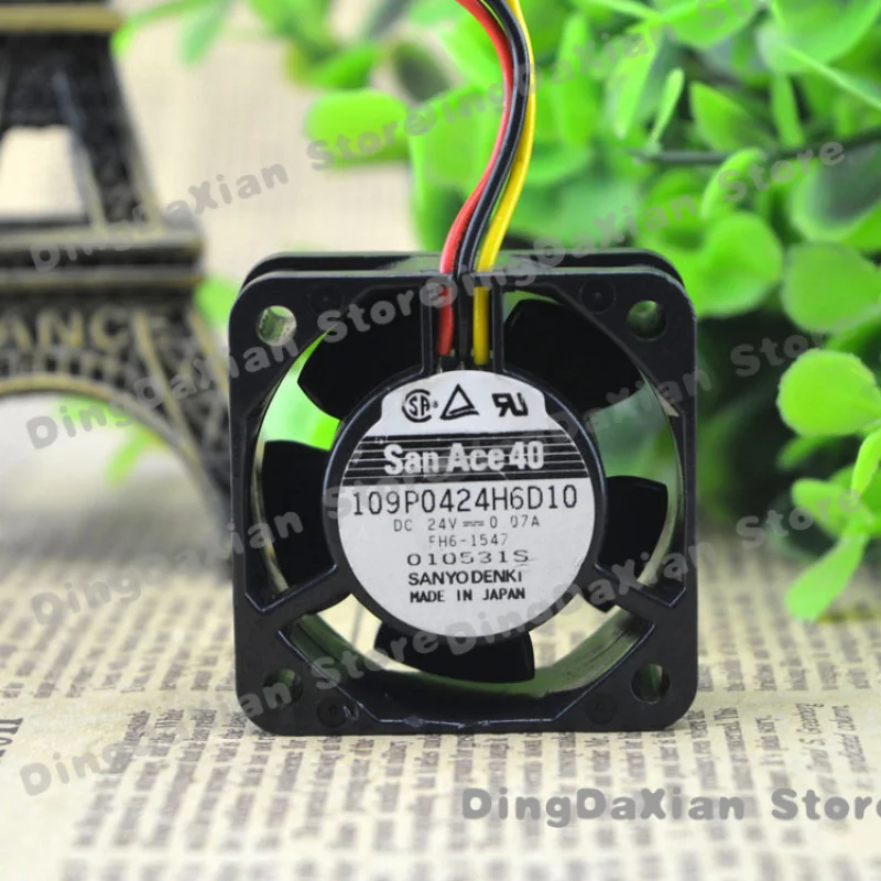

D For SANYO 109P0424H6D10 40x40x20mm DC 24V 0.07A 3 wire Chassis Cooling Fan