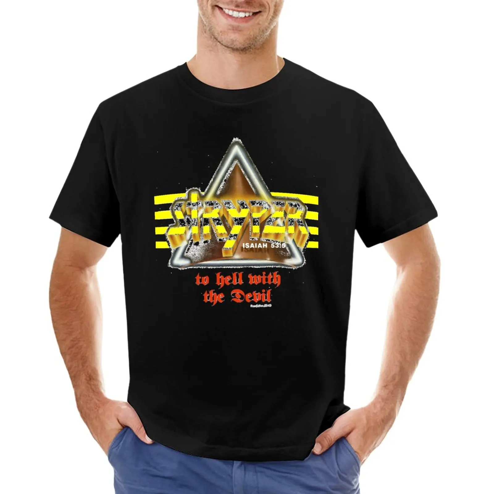 STRYPER BAND T-Shirt plain heavyweights t shirt men