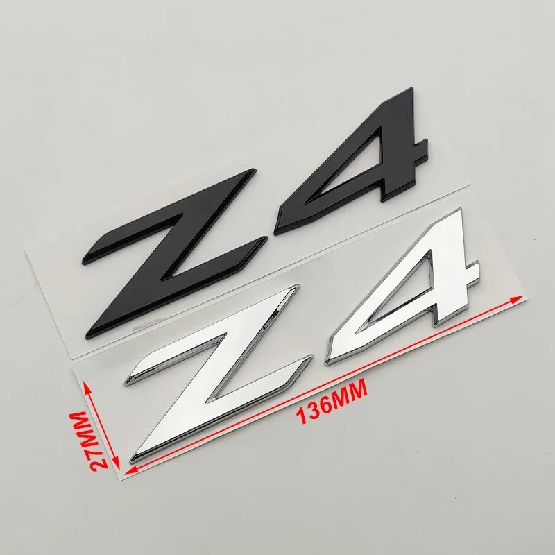 3D ABS chromowane czarne logo Z4 emblemat tablica naklejka na bagażnik samochodowy dla akcesoriów Z4 E85 E89