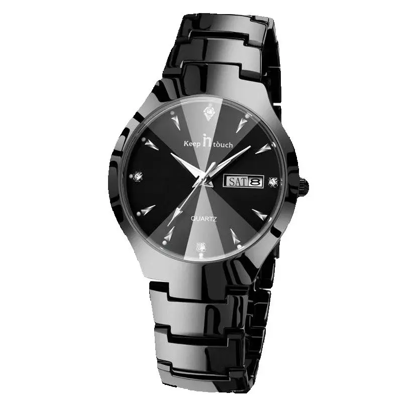 ساعة Relogio Feminino للزوجين كوارتز للرجال لعشاق ساعة يد نسائية فاخرة عرض الأسبوع من الفولاذ المقاوم للصدأ مقاومة للماء