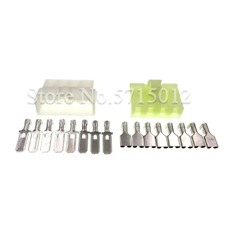 8 Hole 6070-8471 6070-8481 Female Male 6.3mm Connector Automotive Plug With Terminals