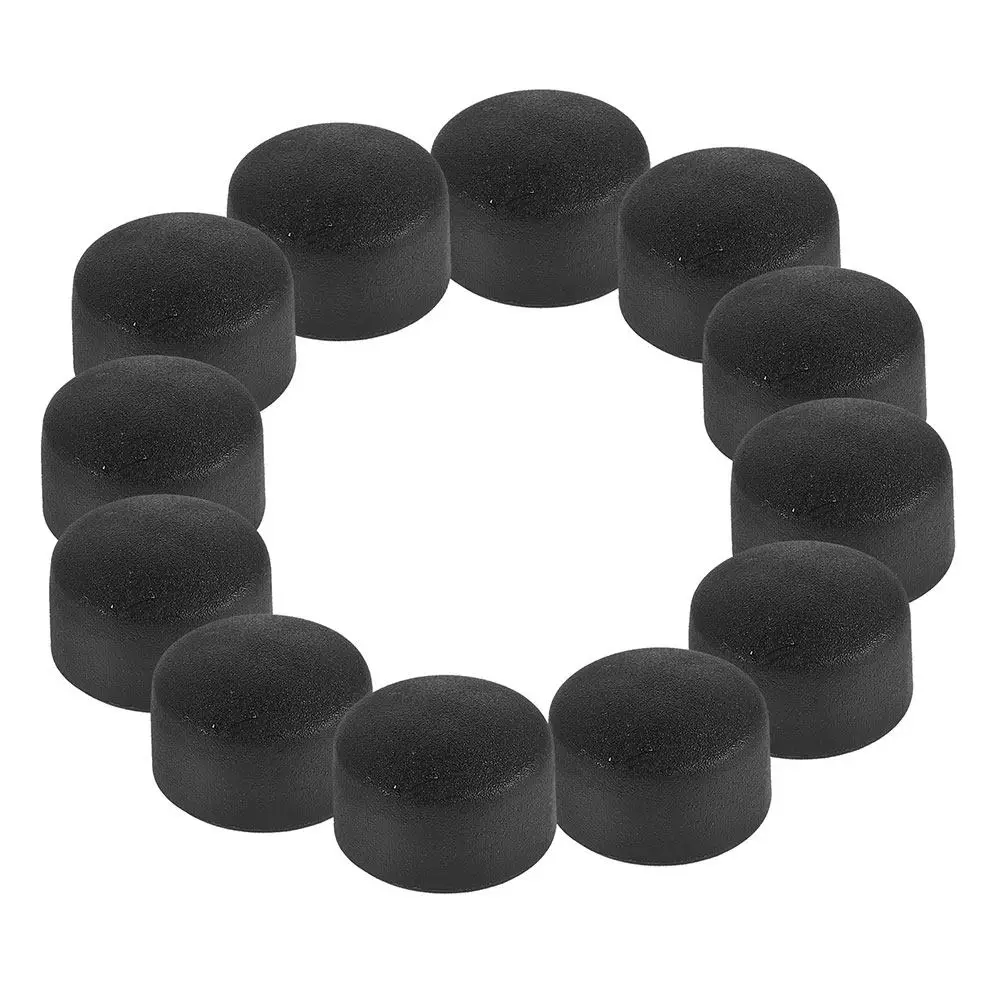 

20Pcs Foosball Table Accessories Plastic Rod Caps 12.7mm Black Safety End Caps Replacement Parts for Table Soccer Game