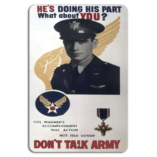 Join the Action: Don;t Talk Army – Do Your Part!-Aluminum-tin sign
