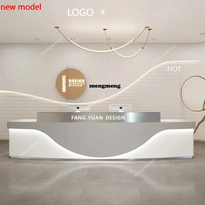 

H132 Design Register Reception Desk Banco Podium Conference Consul Reception Desk Standing Simple Mostrador Recepcion Room Furni