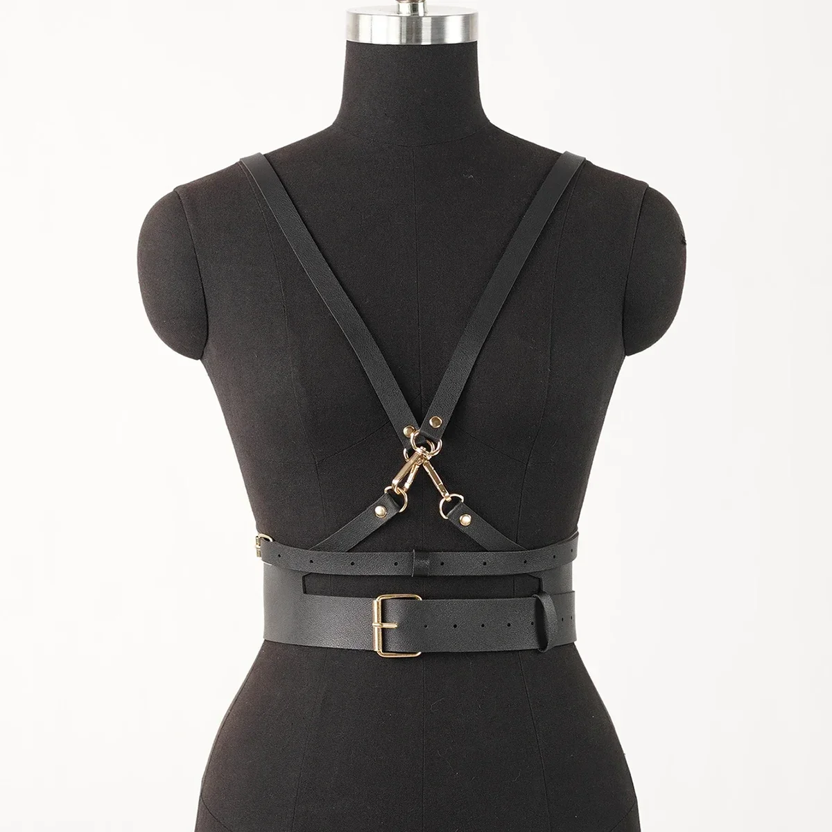 حزام كلاسيكي من جلد البولي يوريثان للنساء، نمط فاسق قابل للتعديل، مناسب للارتداء اليومي