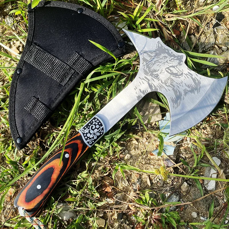 Multi-functional Outdoor Camping Axe Tree Cutting Firewood Splitting Mountain Opening Axe Outdoor Camp Tactical Axe