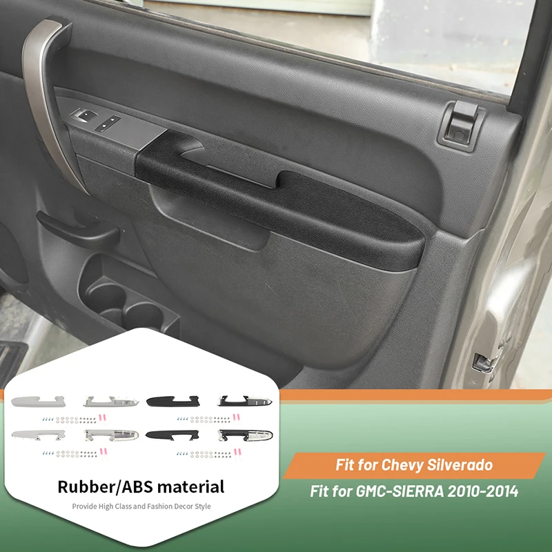 

Front Left Right Door Inner Armrest Handle for Chevrolet Silverado 2010-2014 Gray / Black Replacement Part