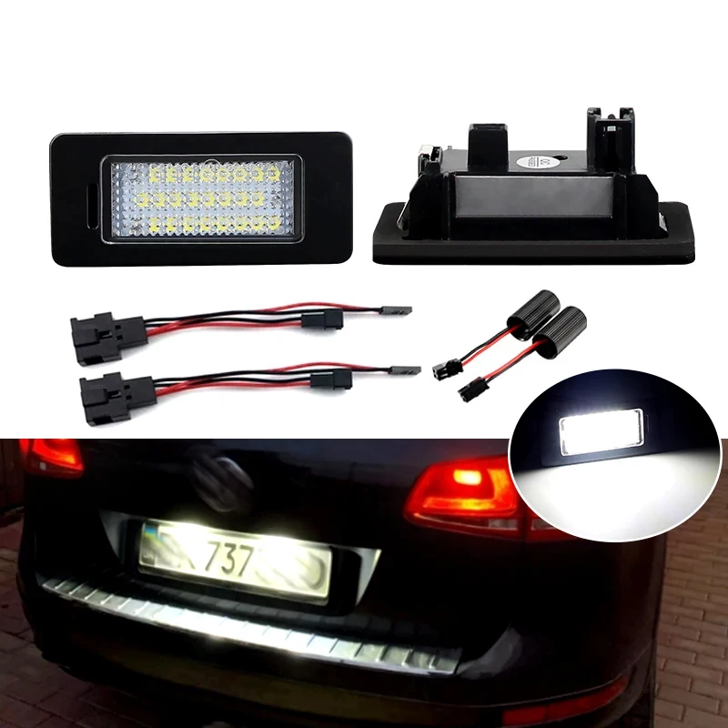 

12V 3W LED Number License Plate Light Lamp canbus no error For vw Passat B6 CC Eos Golf 4 5 6 7 MK7 Polo Superb Seat Leon Altea