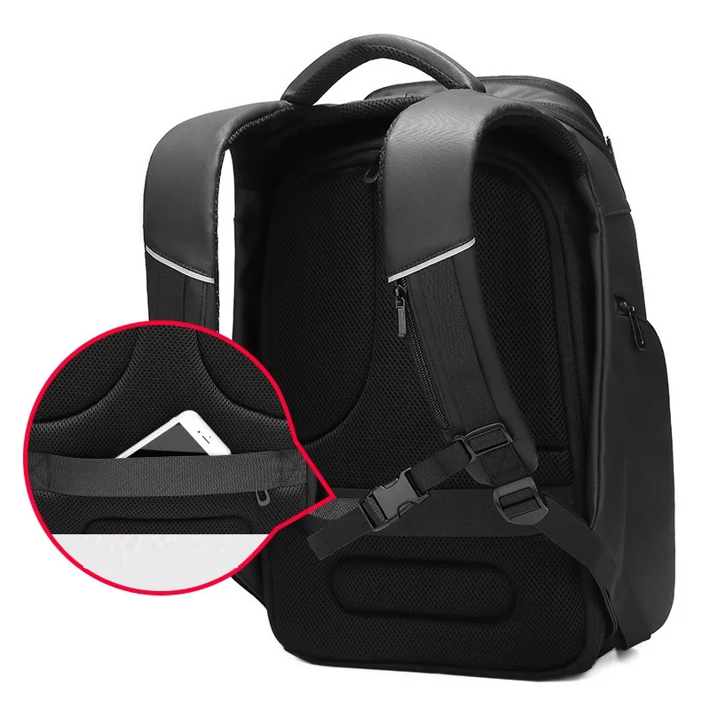 Mochila de negócios de grande capacidade para homens, mochila impermeável ao ar livre, bolsa de viagem grande masculina, 15,6 \