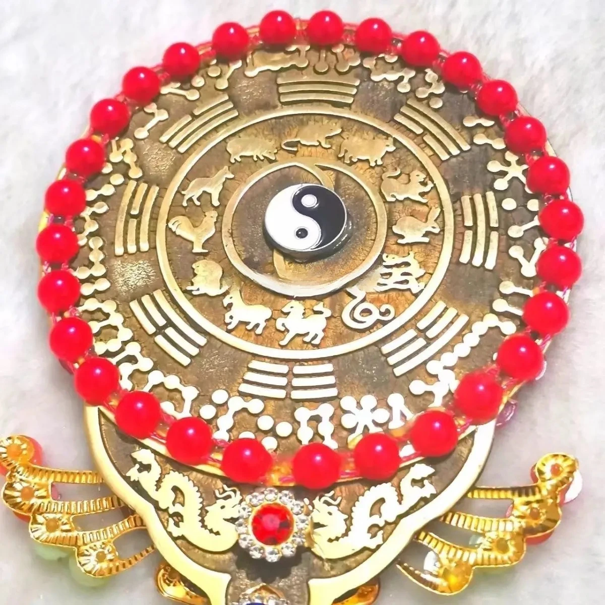 Artifact Mirror/Retro Bronze Mirror/ Fairy Demon Suppressing Mirror/21x10cm/Taoist Ornament Feng Shui  Decoration