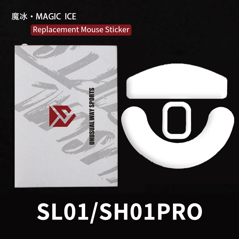 UnusualWaySports Mouse Skates Feet Rawm SA SL01 SH01PRO Cambered Surface PTFE Anti Collapse Magic Ice Silver Fox