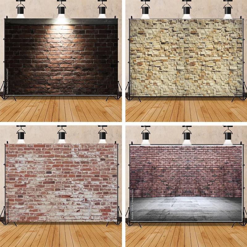 

Texture Of a Perfect Black Brick Wall With Cracks And Defects Photography Background Portrait Photo Studio Backdrops Prop QZ-04