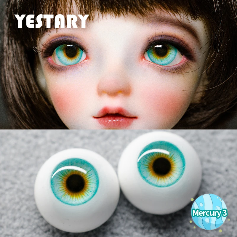 

YESTARY Eyes Toys BJD Doll Accessories Plaster 12/14/16/18mm Planet Series DIY Handmade Eye Toys Mercury Blue Doll Toy Girl Gift