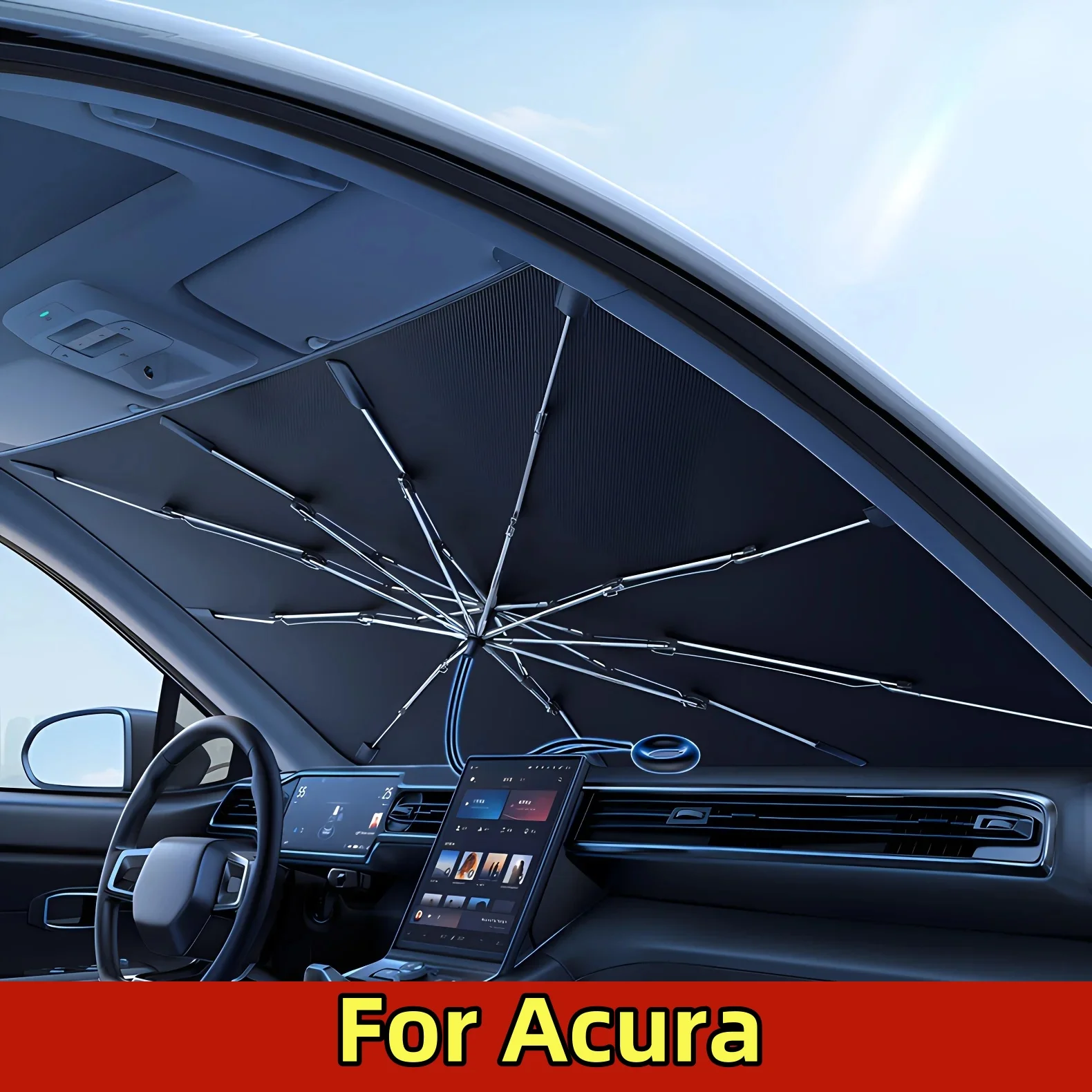 

For Acura ILX 2013-2025 Car front parasol protection against UV windshield cover pull ring sun protection sunscreen block