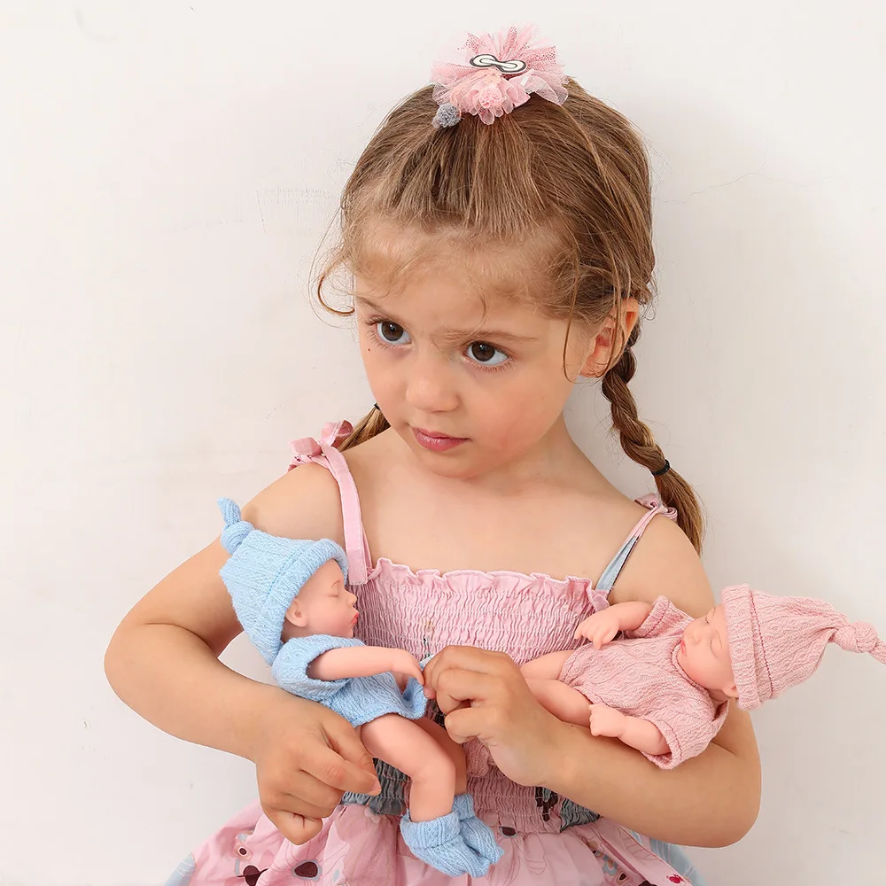 Mini Soft and Full Body Silicone Reborn Doll 20CM Baby Doll Girl Reborn Baby Toys Doll Waterproof Vinyl Newborn Doll Toys