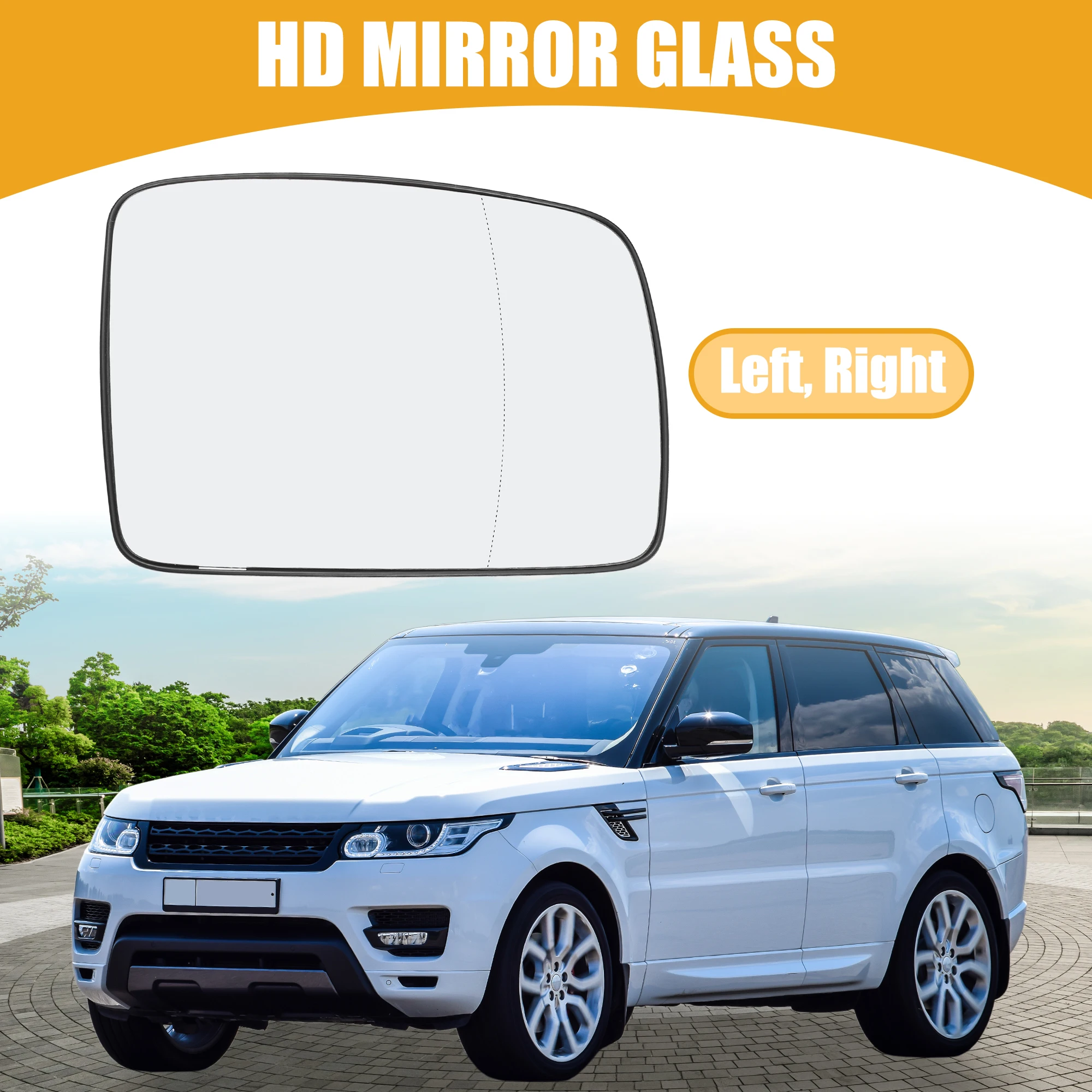 UXCELL Rear View Mirrors Glass No.LR017070/LR017067 Car Left Right Side for Land Rover LR3 2005-2009 Glass Clear with Backing