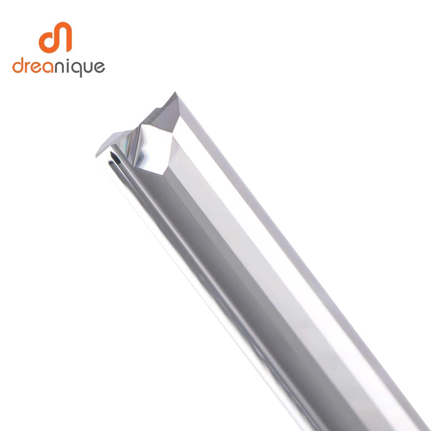 Dreanique 1pc 1/8 1/4Inch Shank 2 Flutes Tungsten Carbide Inch Size End Mill CNC Engraving Bits Straight Slot Milling Cutter