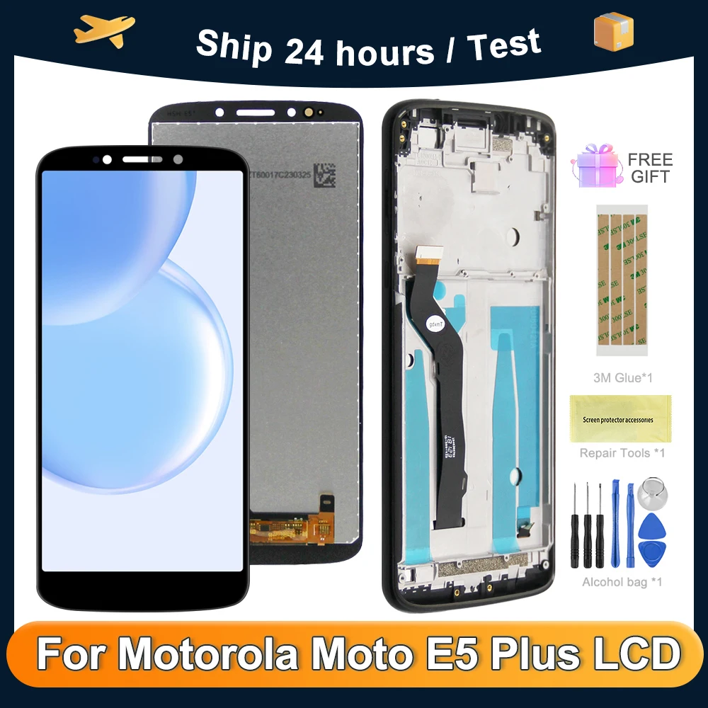 

Для Moto E5 Plus 6,0 ''для Motorola Moto E5 Plus ЖК-дисплей сенсорный экран дигитайзер в сборе Замена