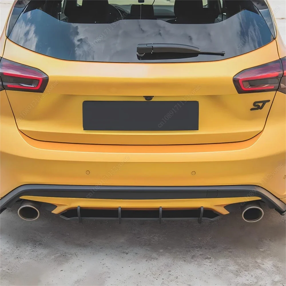 For Ford Focus ST MK4 2018-2021 Car Rear Bumper Diffuser Lip Rear Side Splitters Spoiler Lip Guard Body Kits Accessories Tuning