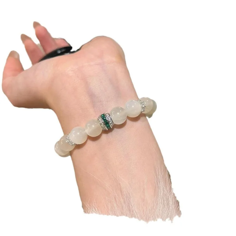 

New Chinese Lucky Moonstone Yu Bracelet Exquisite Temperament Versatile Advanced Sense National Tide Cool Sense Bracelet Women's