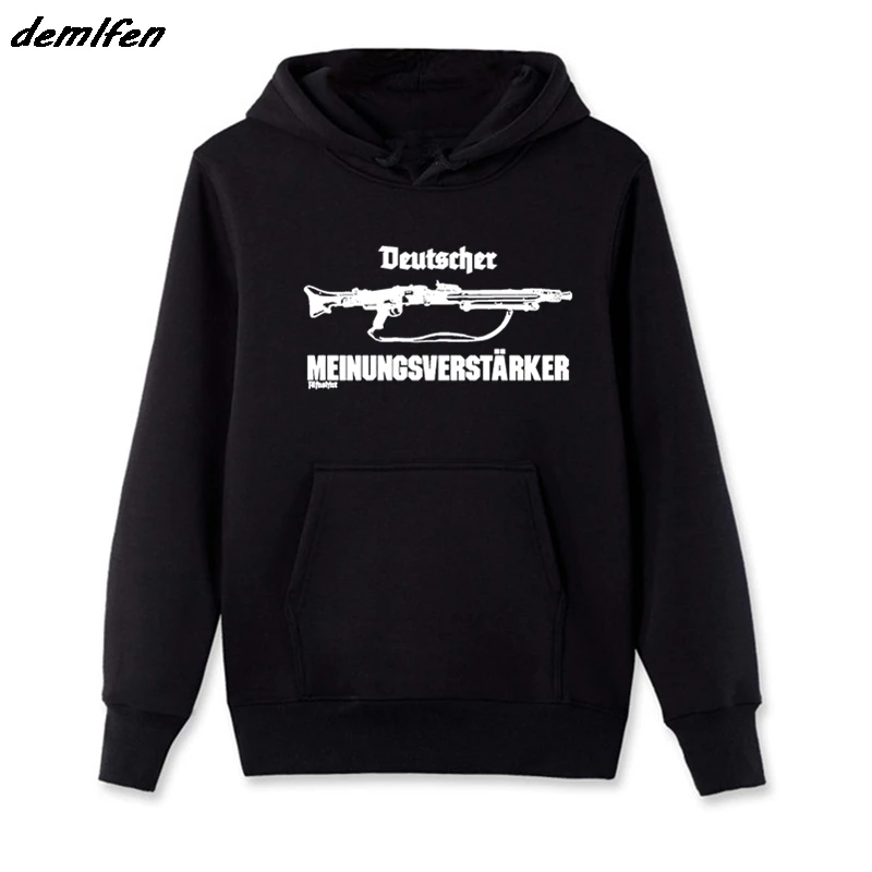 New Spring Autumn Cool Hoodie German Opinion Supporter Mg42 Machine Gun 7 .92 57mm Sweatshirt Cool Jacket Coat Streetwear