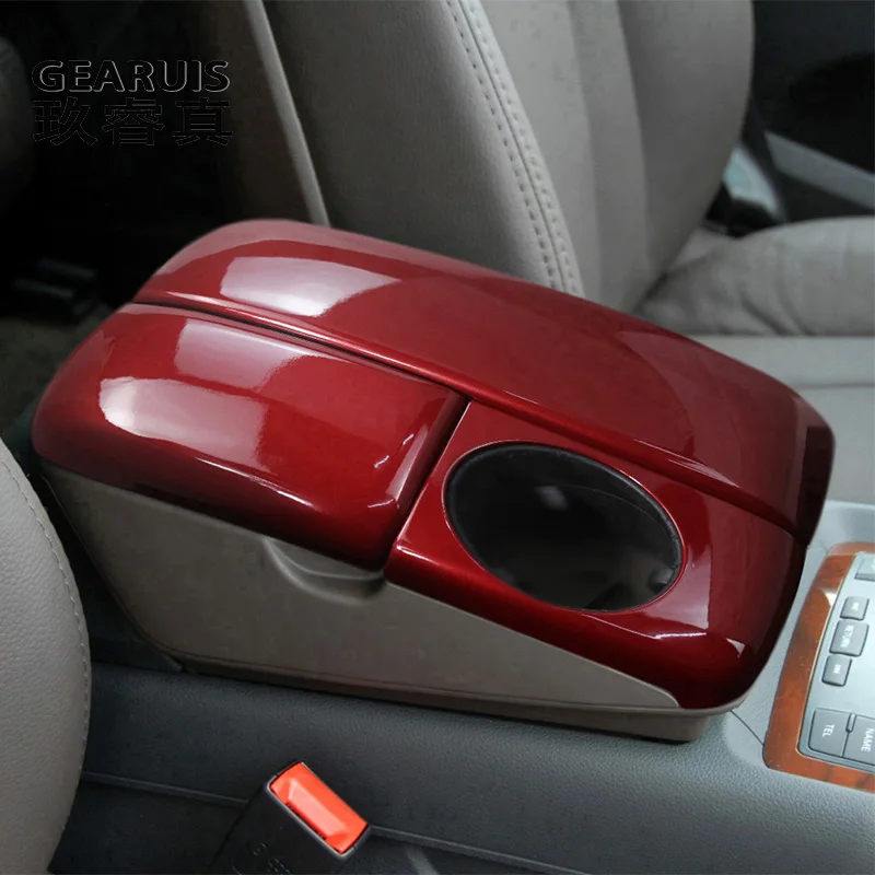 Car Styling Center Console Tidying Armrest Box Panel decoration Cover Sticker Trim For Audi Q7 4l 2006-2015 Interior Accessories