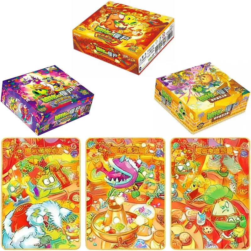 

Оригинальные коллекционные карты KAYOU Plants Vs Zombies: Чудесное природное путешествие, Супер-приключение, Новогодняя серия, игровые периферийные карты