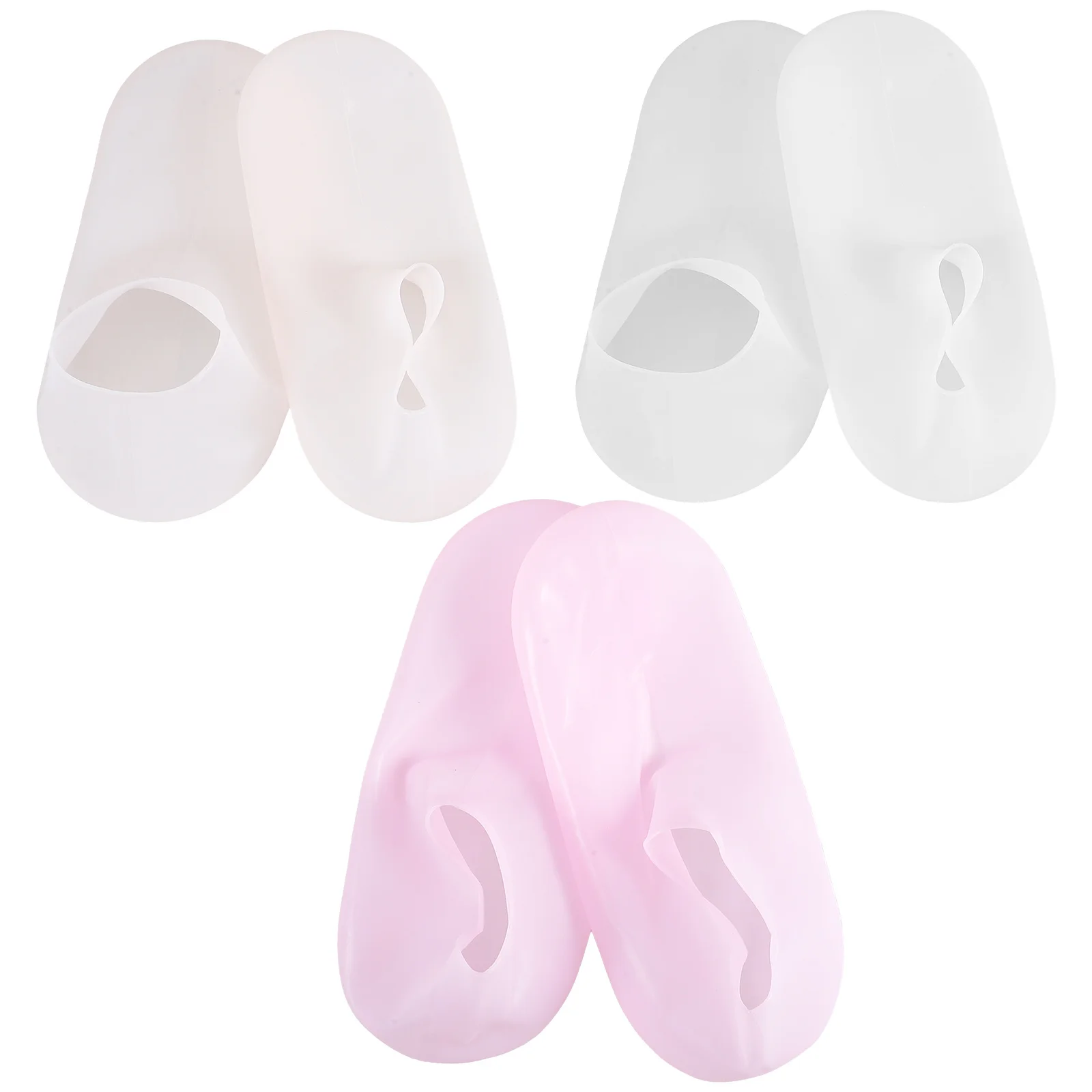 

3Pairs Silicone Foot Covers Foot Soaking Covers for Dry Cracked Heels Pedicure Accessories Home Salon Use Pedicure Liners