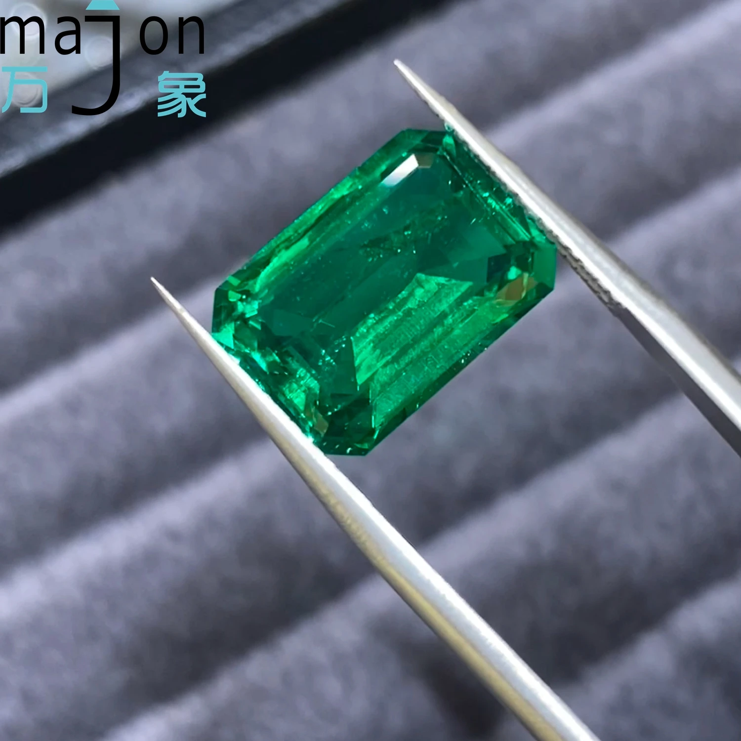 

6.18CT Top Quality Hand-cutting Lab Grown Emerald Stone Colombian Emerald Cut With AGL Certificate for jewelry making