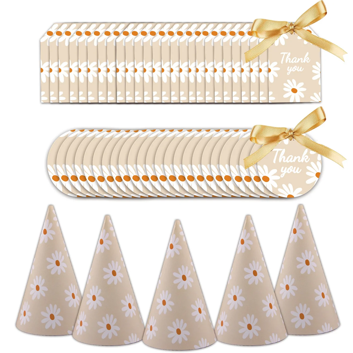 1Set Daisy Blume Aufkleber Papier Hängen Lebels Für Daisy Themen Hochzeit Geburtstag Party Dekorationen DIY Geschenke Verpackung Liefert